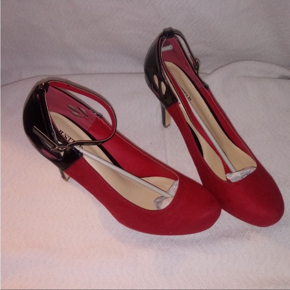 JUST FAB red/black pumps - Picture 3 of 7